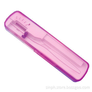Automatically Working Portable UV Toothbrush Sterilizer Box with AAA Batteries and LED Flashlight